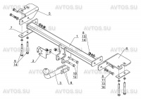 Фаркоп SY 012 для SSANG YONG Stavic 2013-, Автос, нагрузка 1250/75 кг. БЕЗ подрезки бампера от магазина ФаркопРос